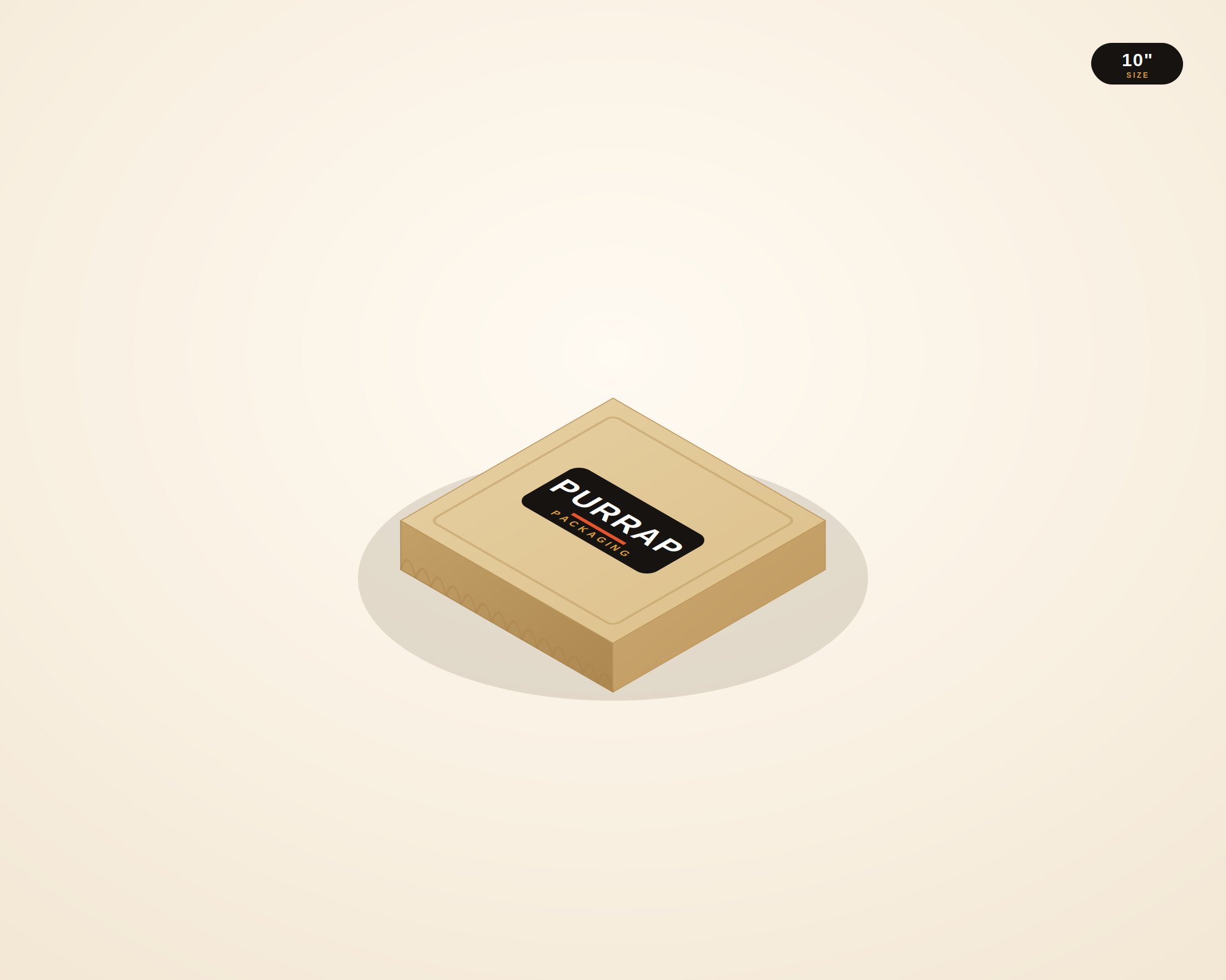 Custom 10" Pizza Box — custom-printed by Purrap Packaging
