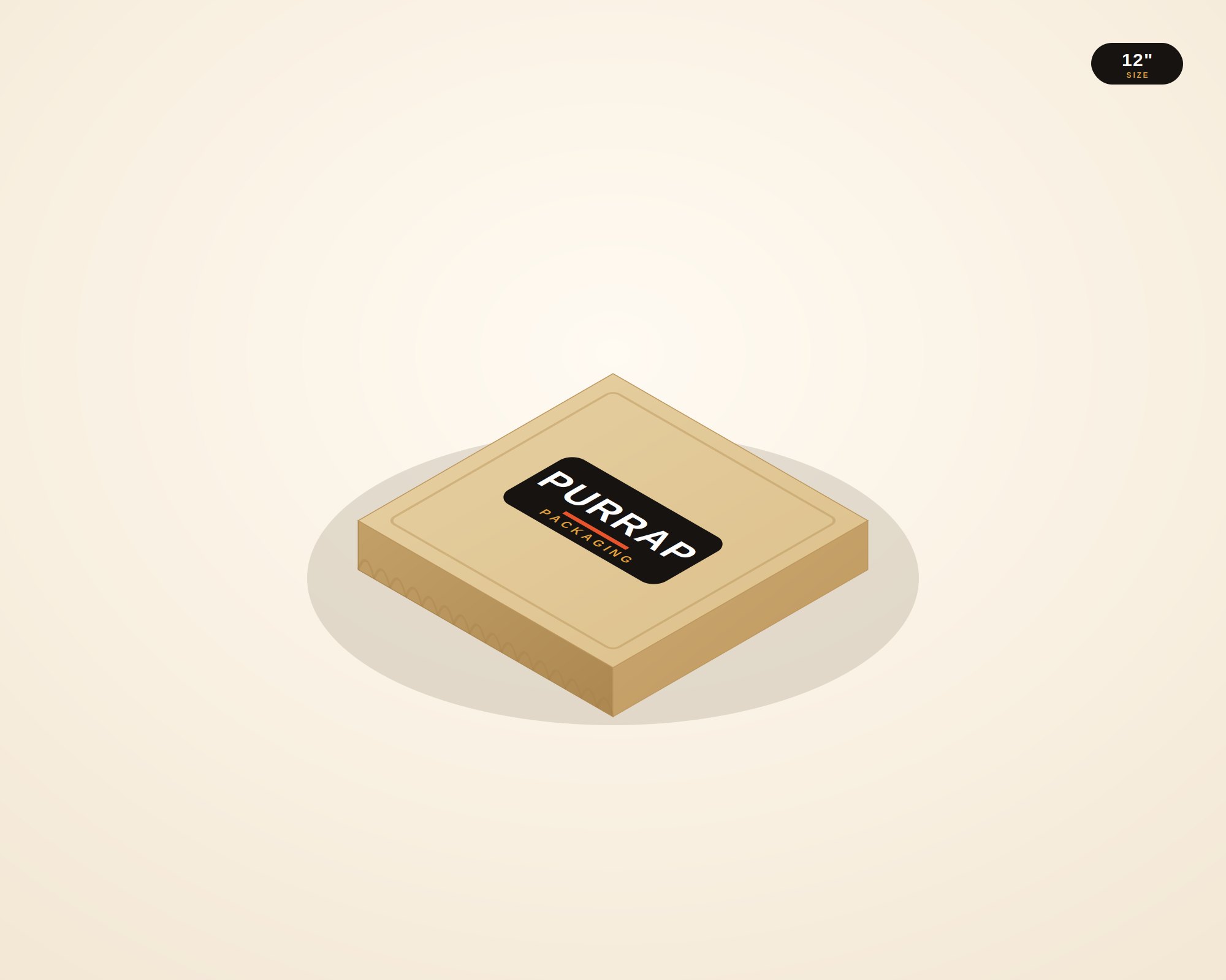 Custom 12" Pizza Box — custom-printed by Purrap Packaging