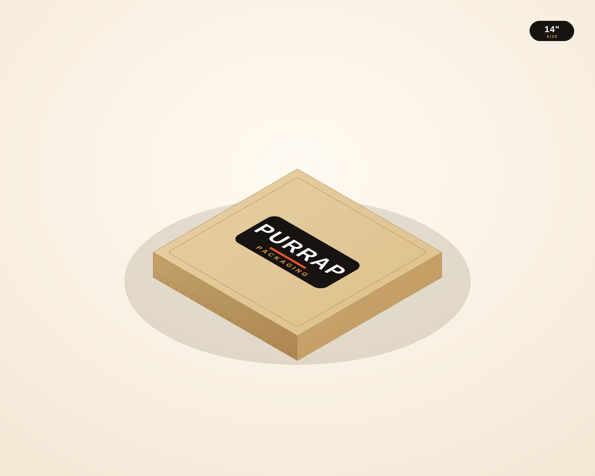 Custom 14" Pizza Box — custom-printed by Purrap Packaging