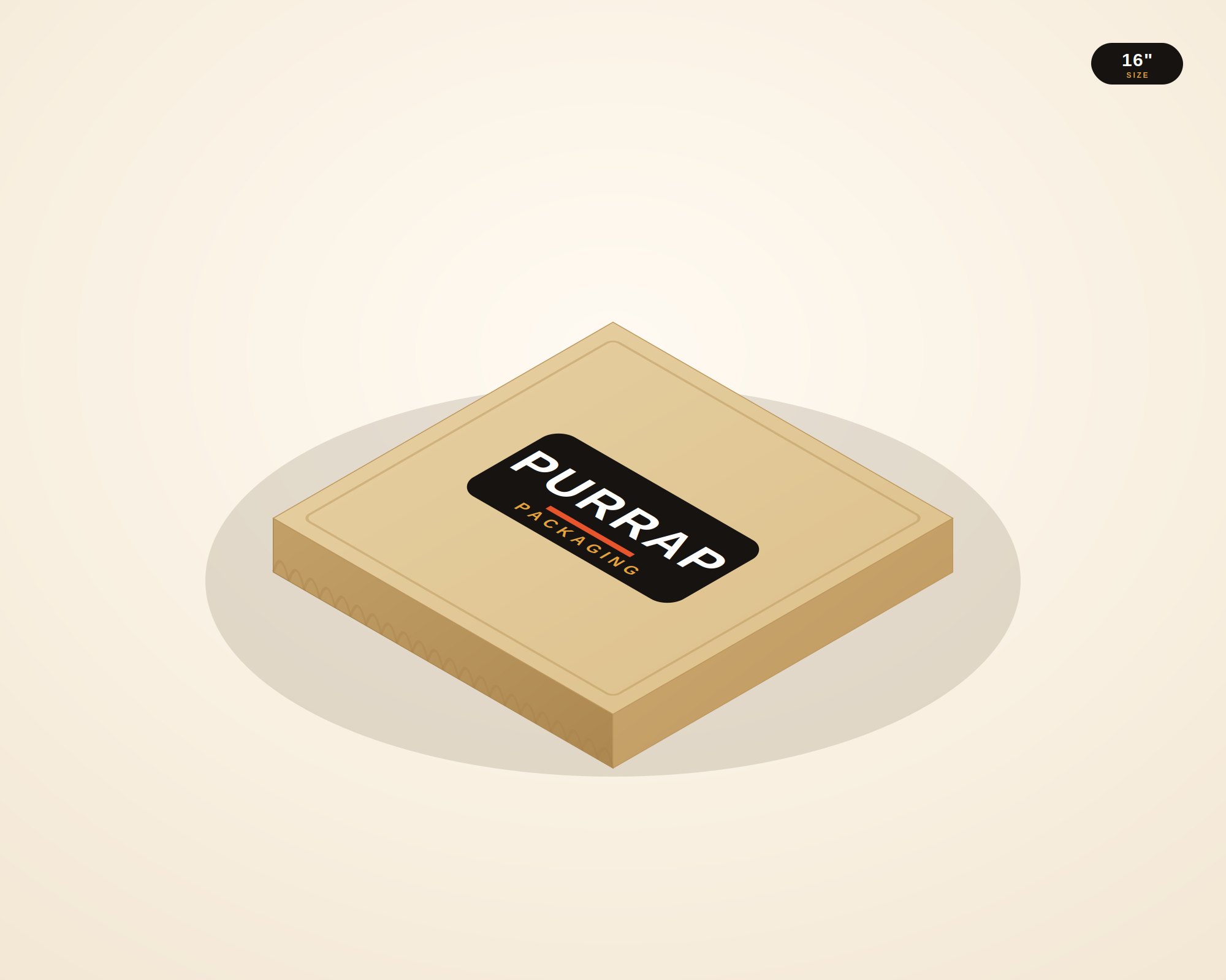 Custom 16" Pizza Box — custom-printed by Purrap Packaging